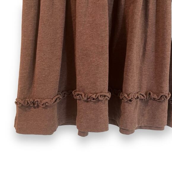 Matilda Jane Paint By Numbers Brown Cleo Lap Dress Size 6 Short Sleeve Ruffle - Picture 6 of 7